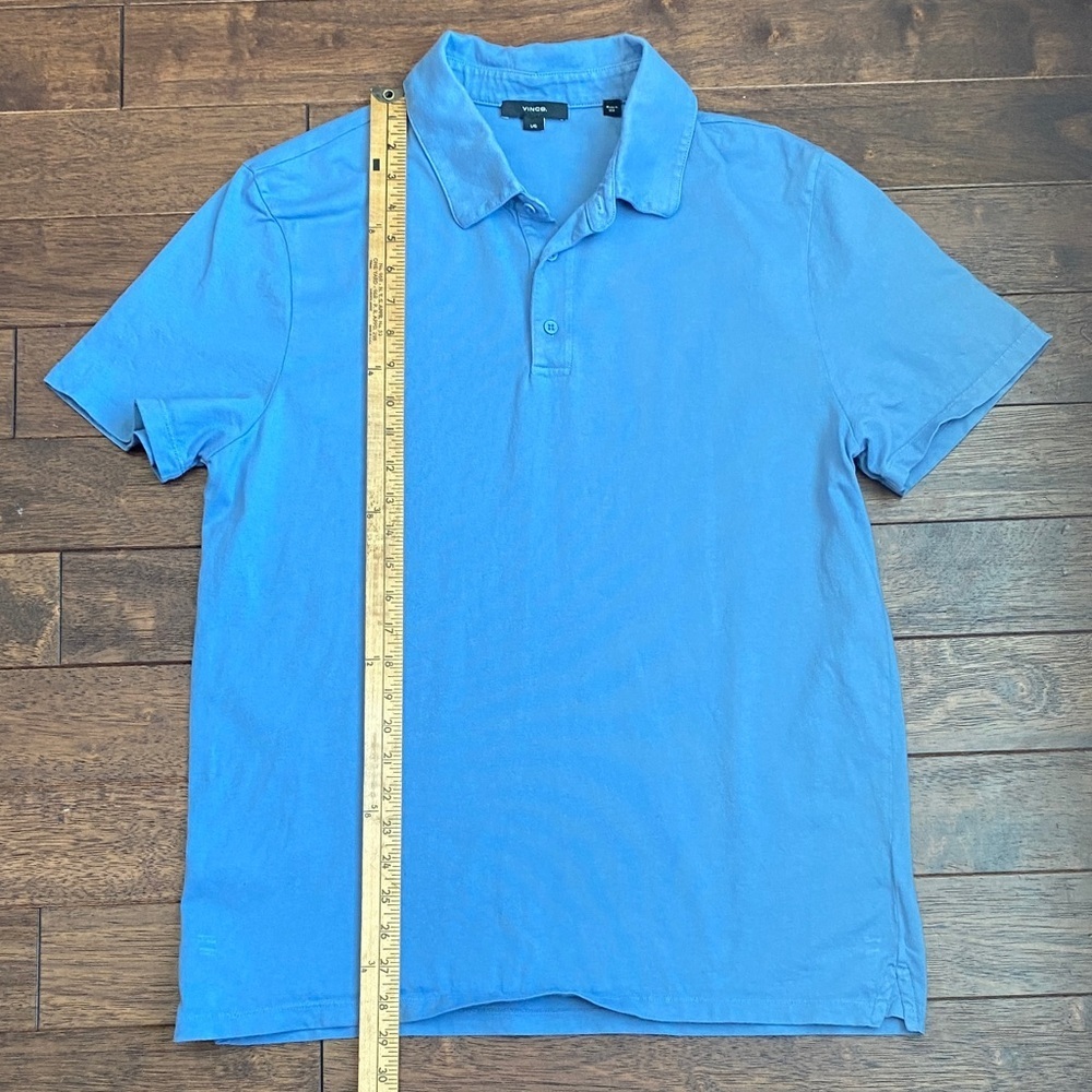 Vince Light Blue Polo Shirt - Picture 11 of 14